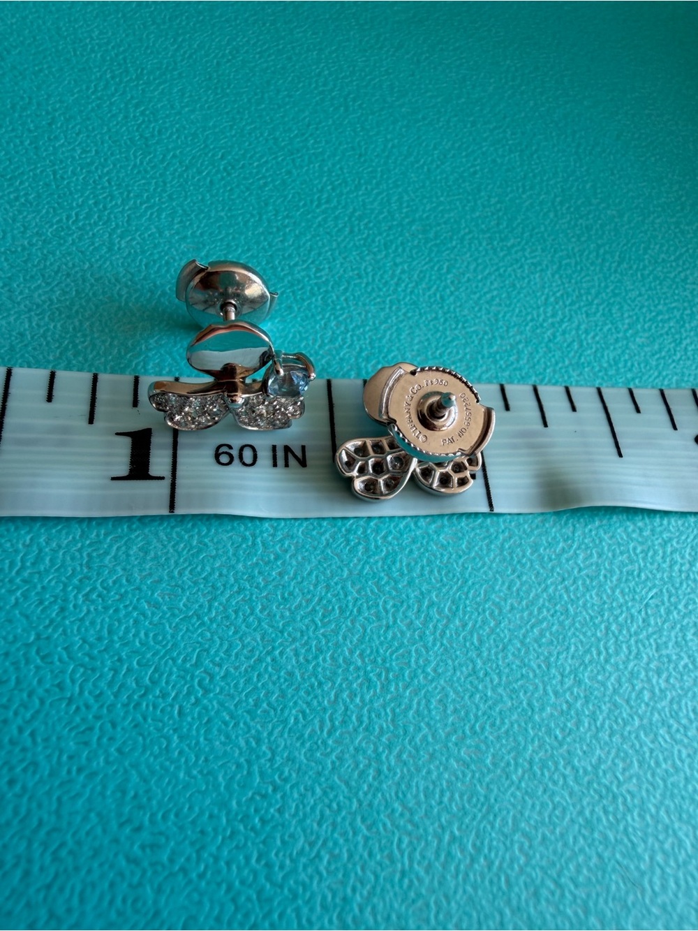 Tiffany&Co. Tiffany Paper Flowers Earrings 12.5 X 12mm each . - Picture 7 of 7